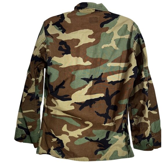 Woodland Camo Military Coat Jacket Shirt Small Regular Army Green Hunting Casual - Picture 2 of 9